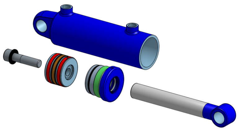 hydraulic cylinder drawing